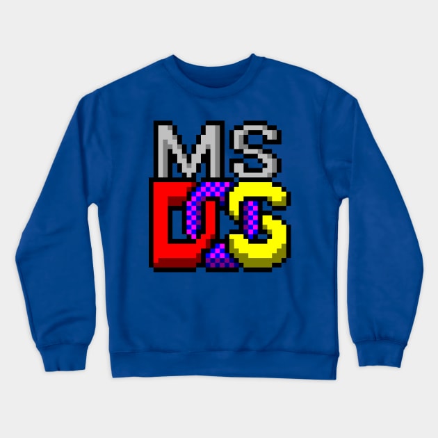 MS-DOS Icon Crewneck Sweatshirt by LunarLoony